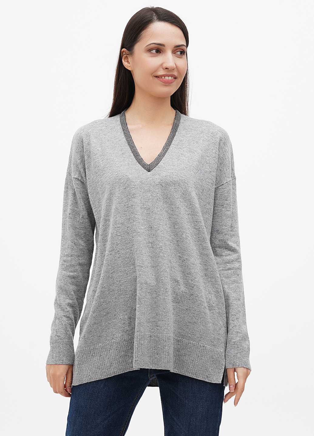 Светло-серый демисезонный пуловер пуловер S.Oliver