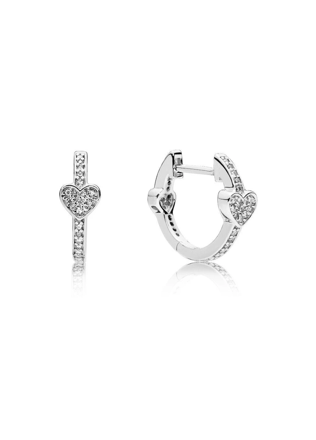 Серебряные серьги "Обольстительные сердца" 297290CZ No Brand (252432745)