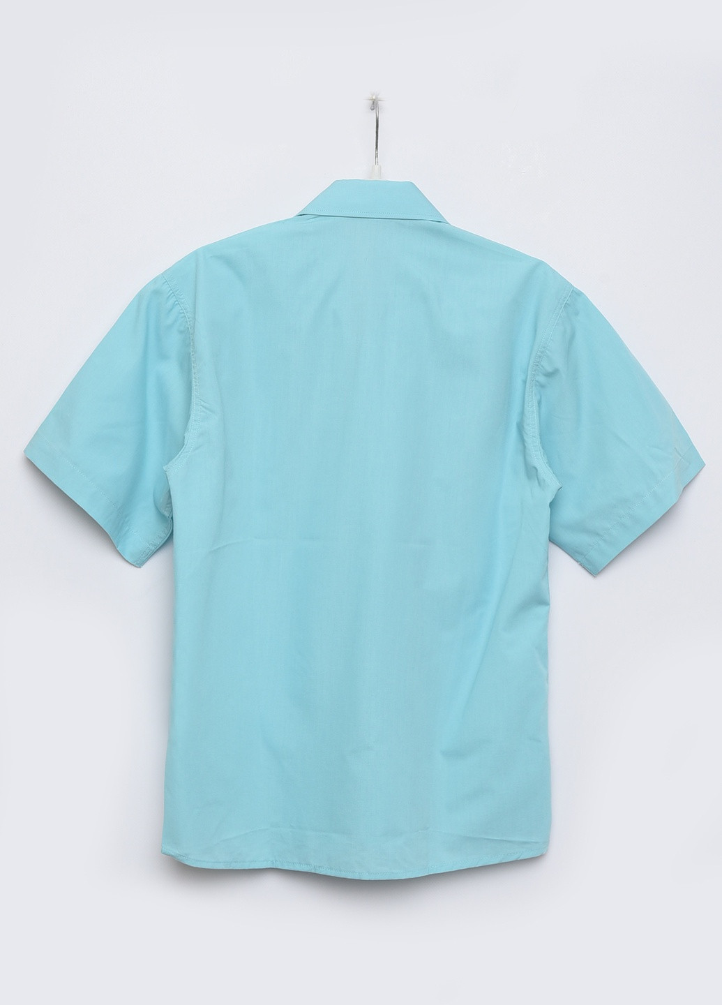 Голубой классическая рубашка с надписями Let's Shop