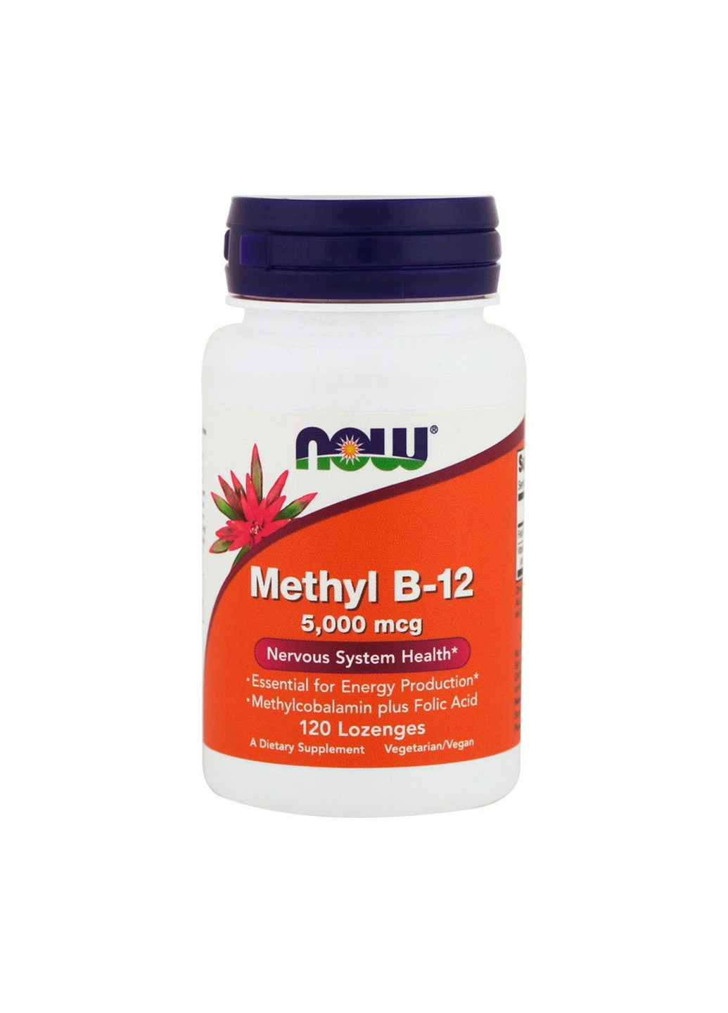 Вітамін Б12 Methyl B-12 5000 mсg (120 льодяників) метилкобаламін нау фудс Now Foods (255408927)