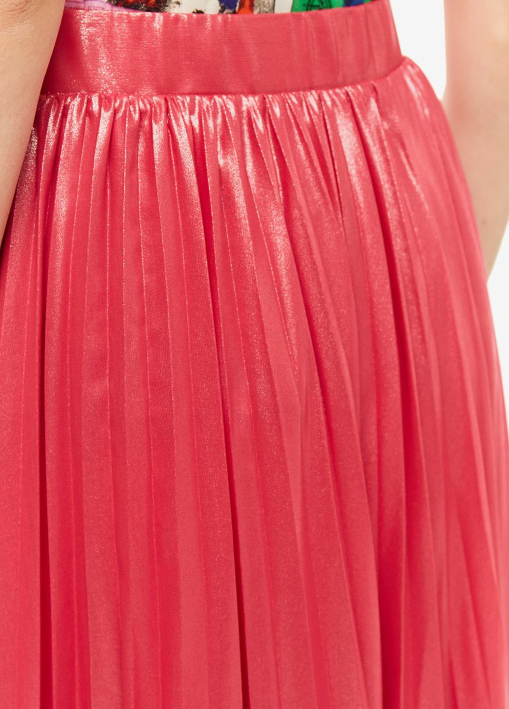 Розовая кэжуал однотонная юбка Pinko плиссе