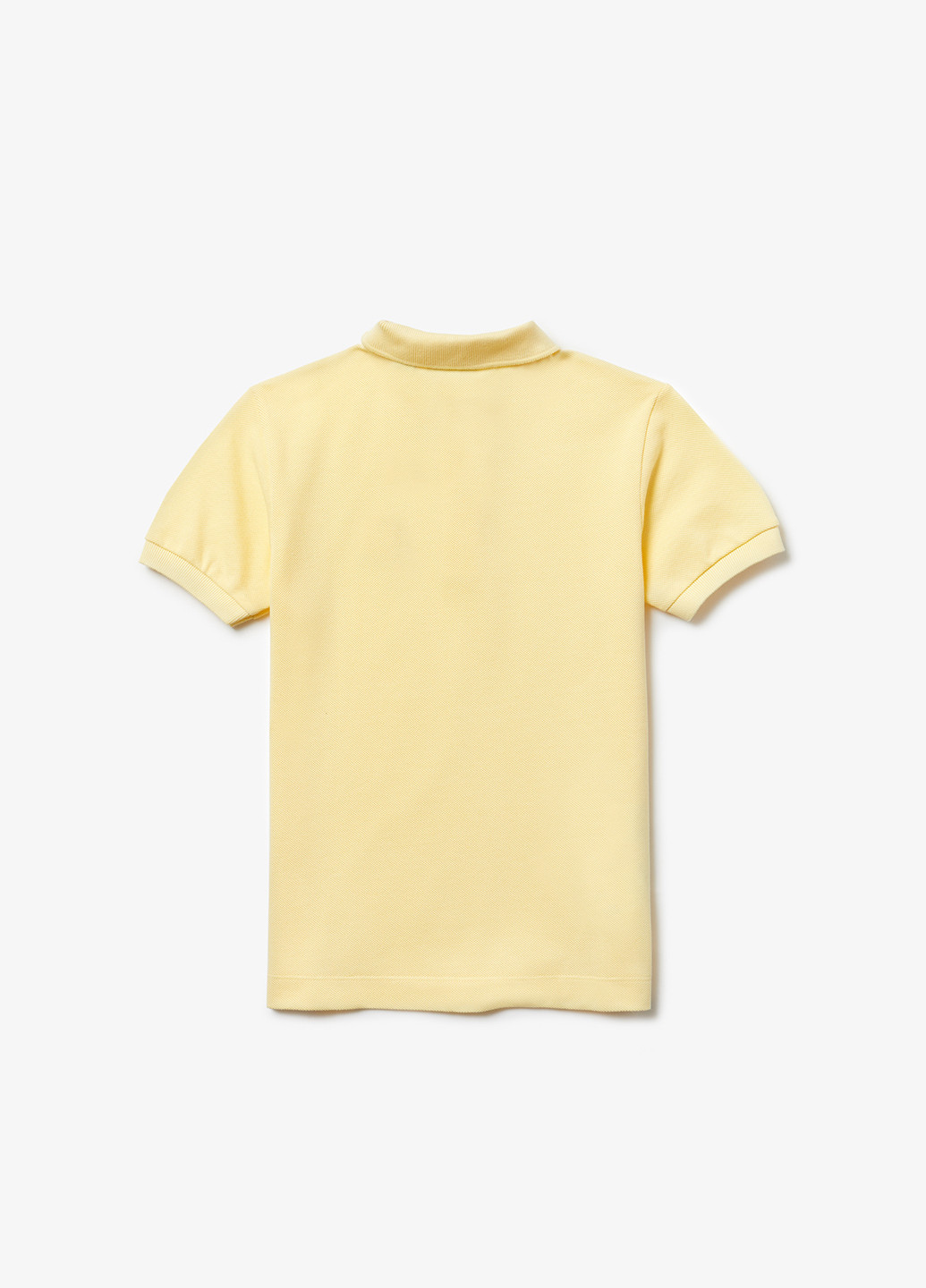 Желтая детская футболка-поло для мальчика Lacoste однотонная