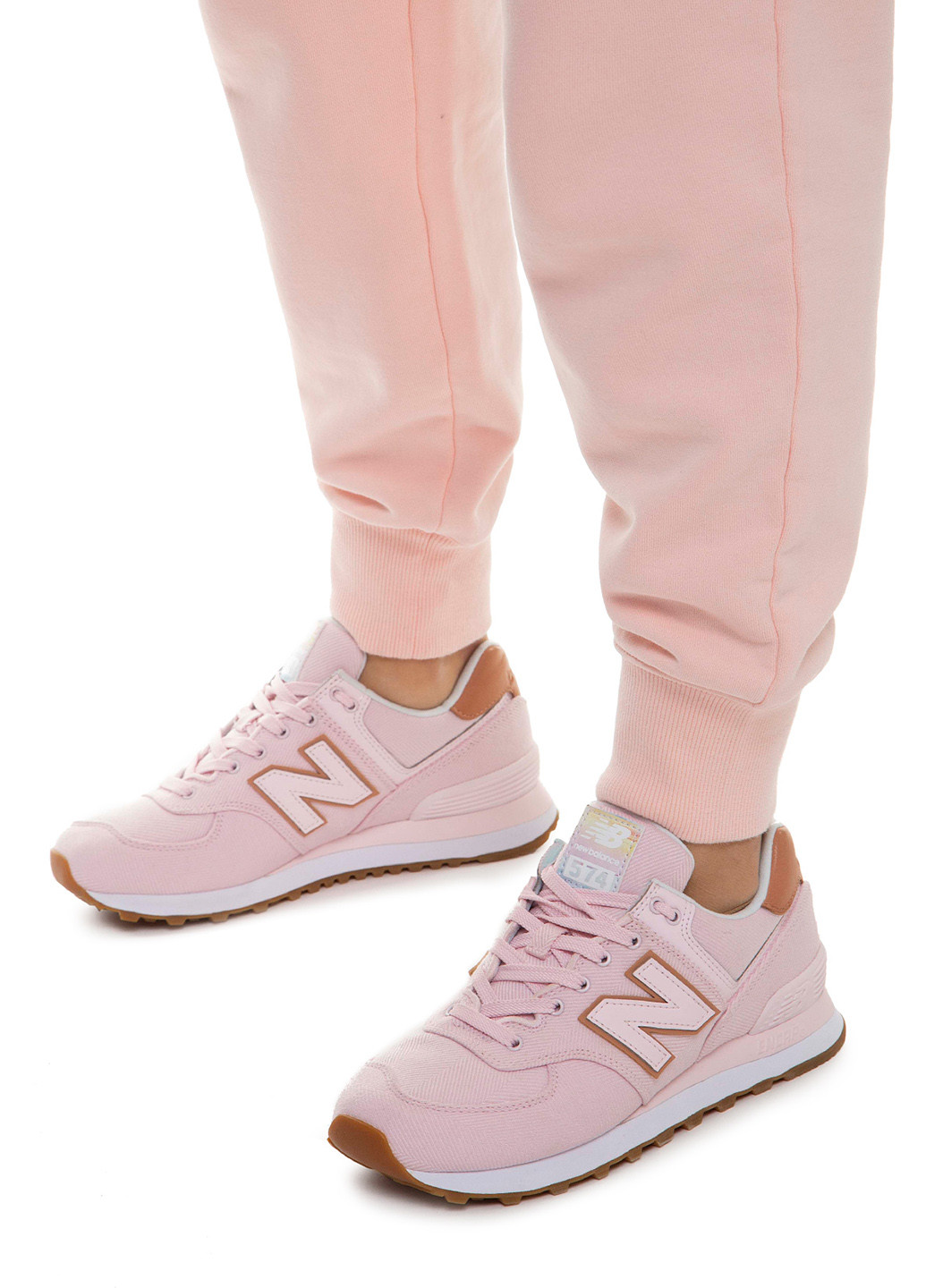 Розово-лиловые демисезонные кроссовки New Balance 574