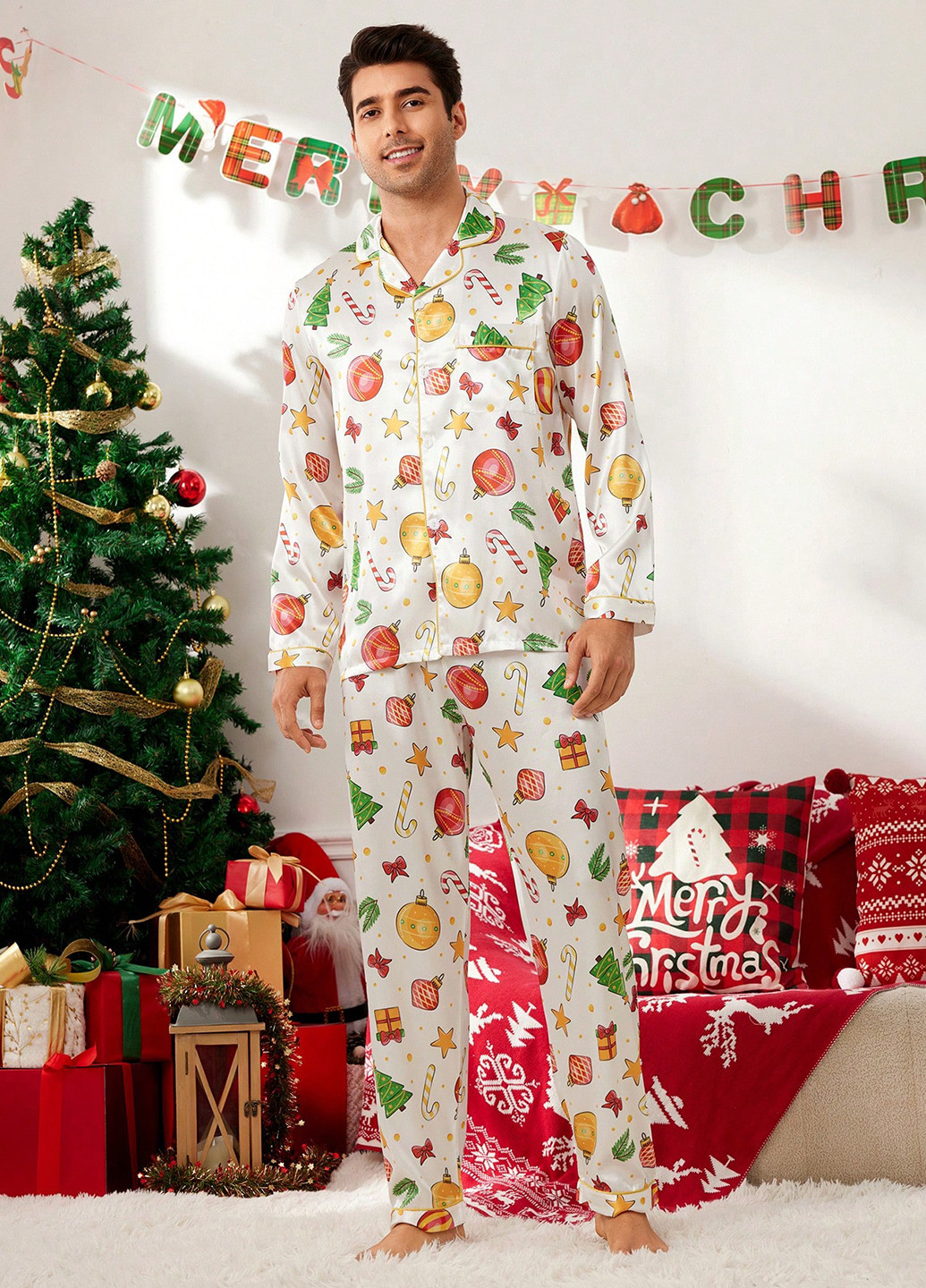 Пижама (рубашка, брюки) SHEIN (332110958)