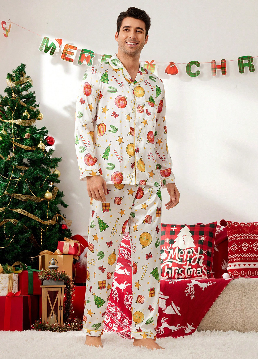 Пижама (рубашка, брюки) SHEIN (332110958)