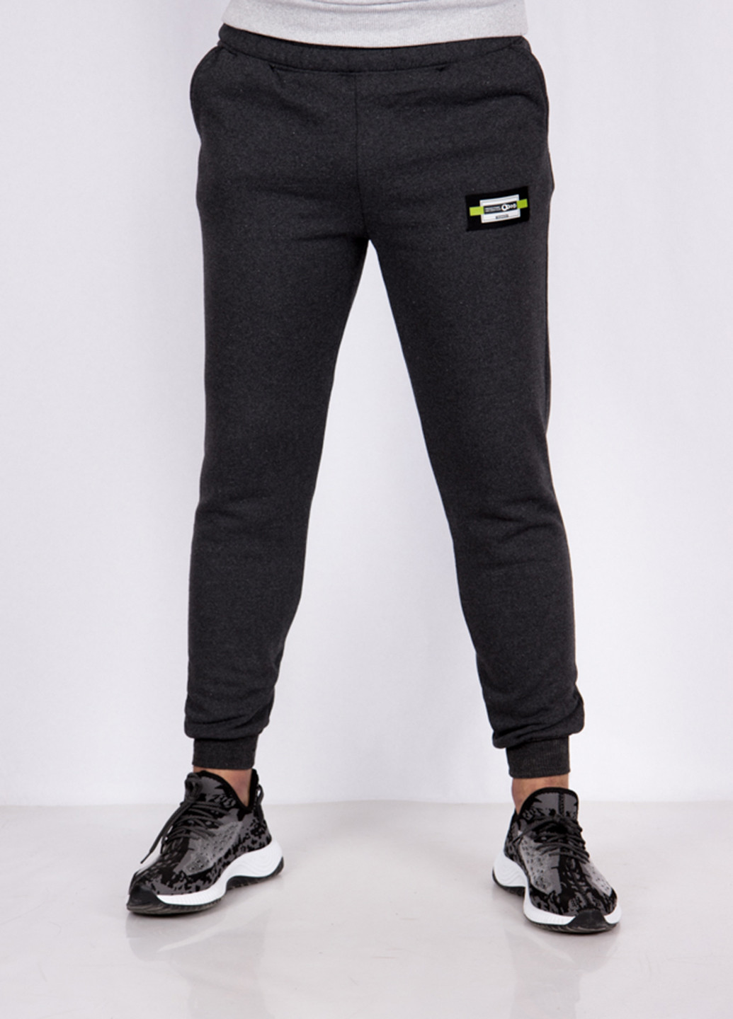 Темно-серые спортивные, кэжуал демисезонные джоггеры брюки Time of Style