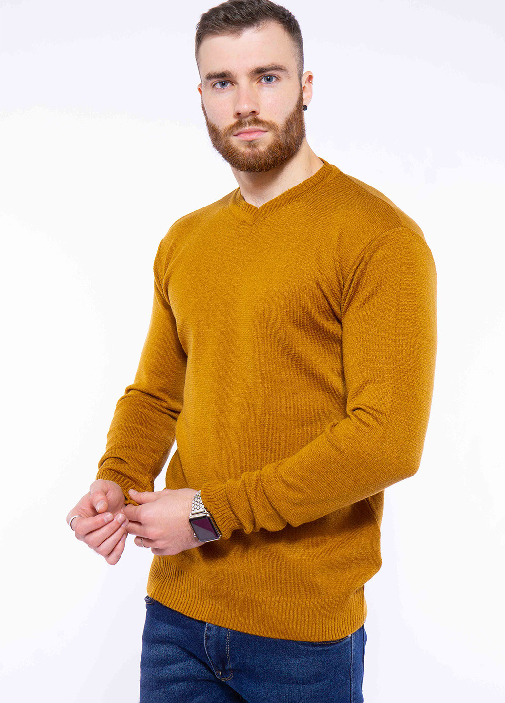 Гірчичний демісезонний пуловер пуловер Time of Style