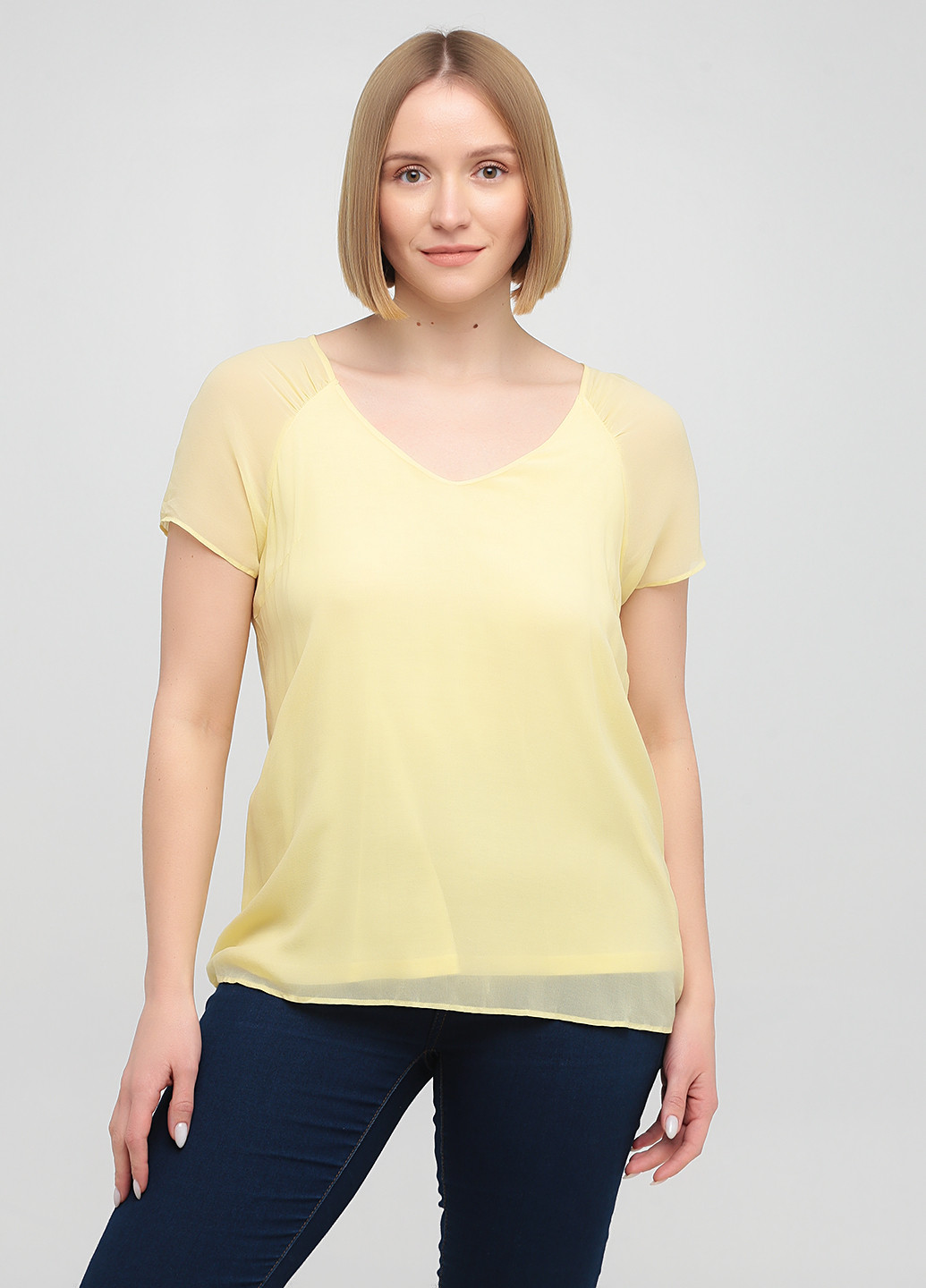 Светло-желтая летняя блуза Sud Express