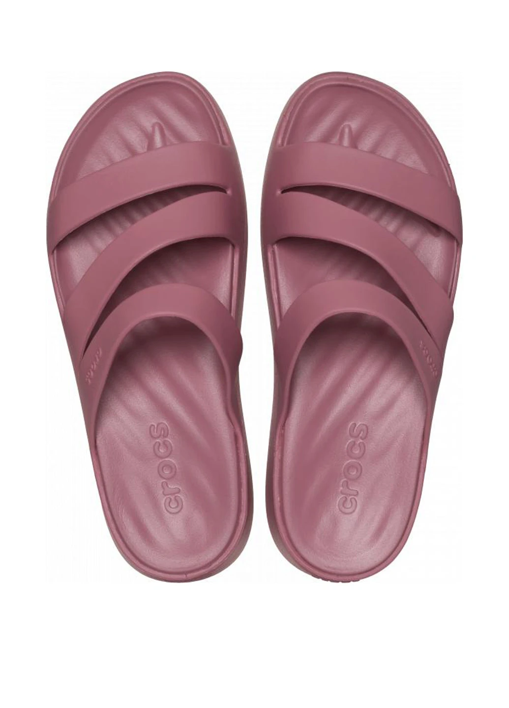 Темно-розовые шлепанцы Crocs