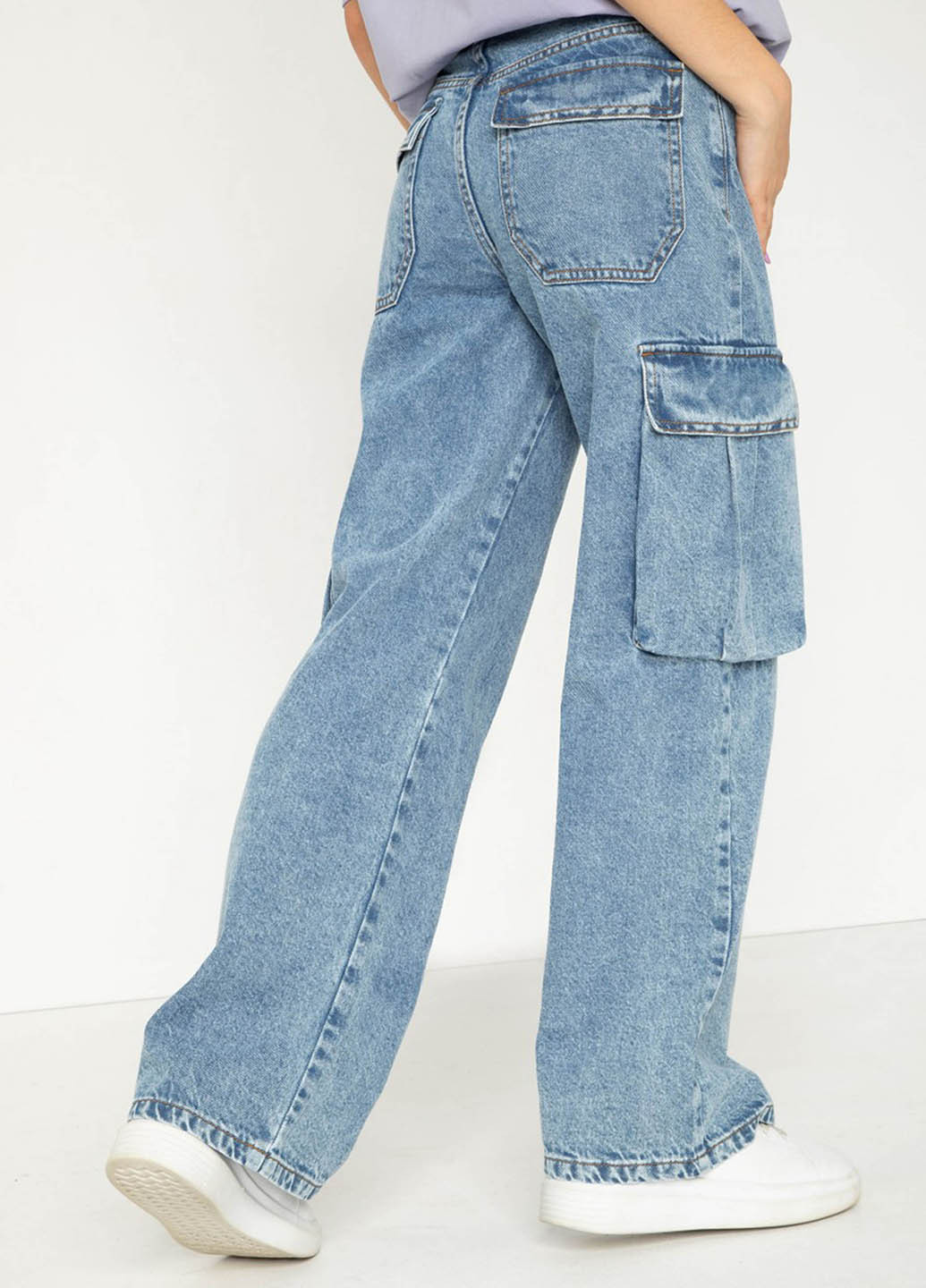 Голубые демисезонные карго джинсы Reporter Young
