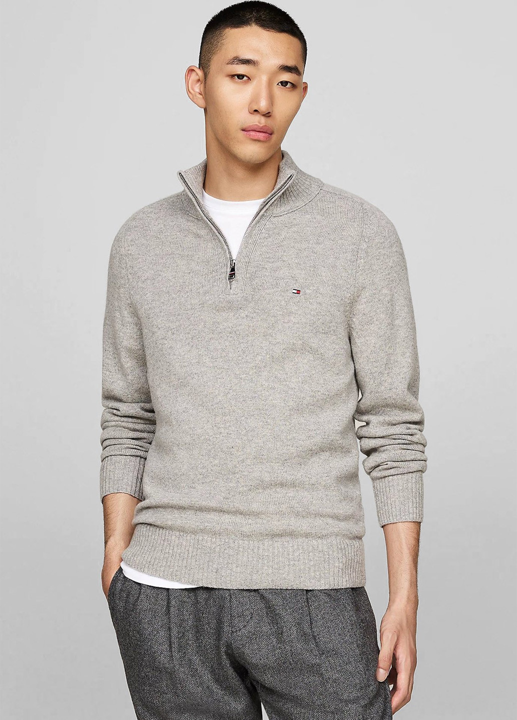 Сірий зимовий светр Tommy Hilfiger