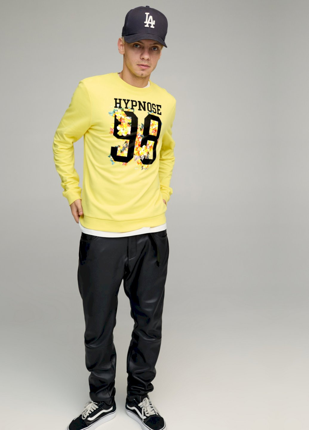 Жовтий свитшот мужской basic /no flis/ YAPPI малюнок (254557404)