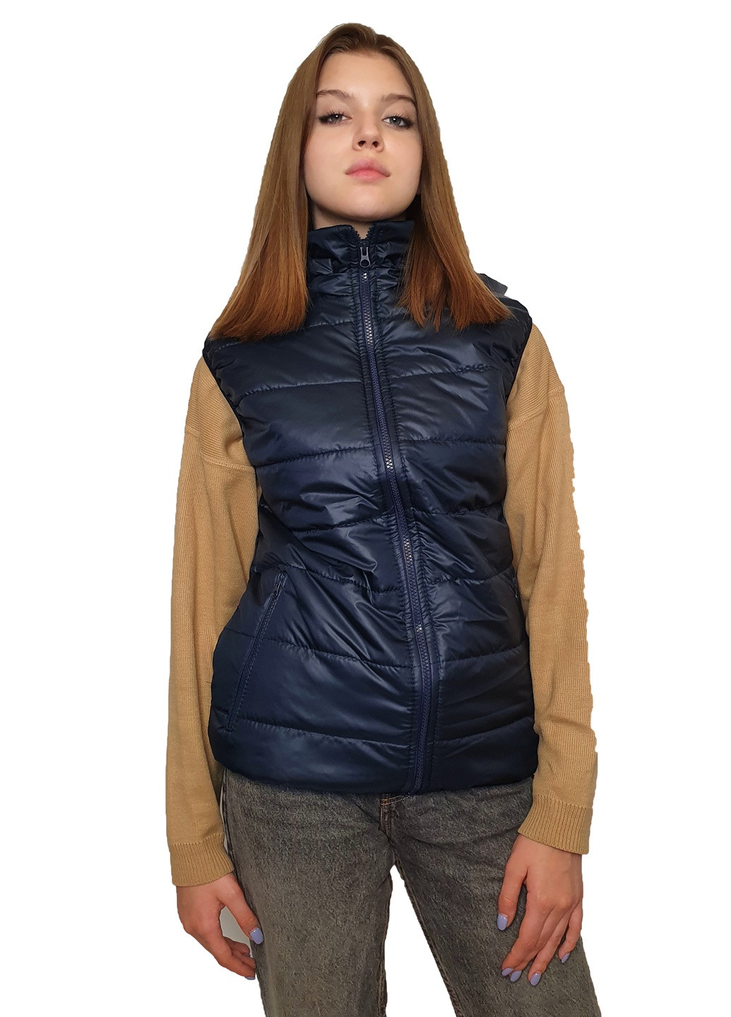 Жилет No Brand Норма синий (253447443)