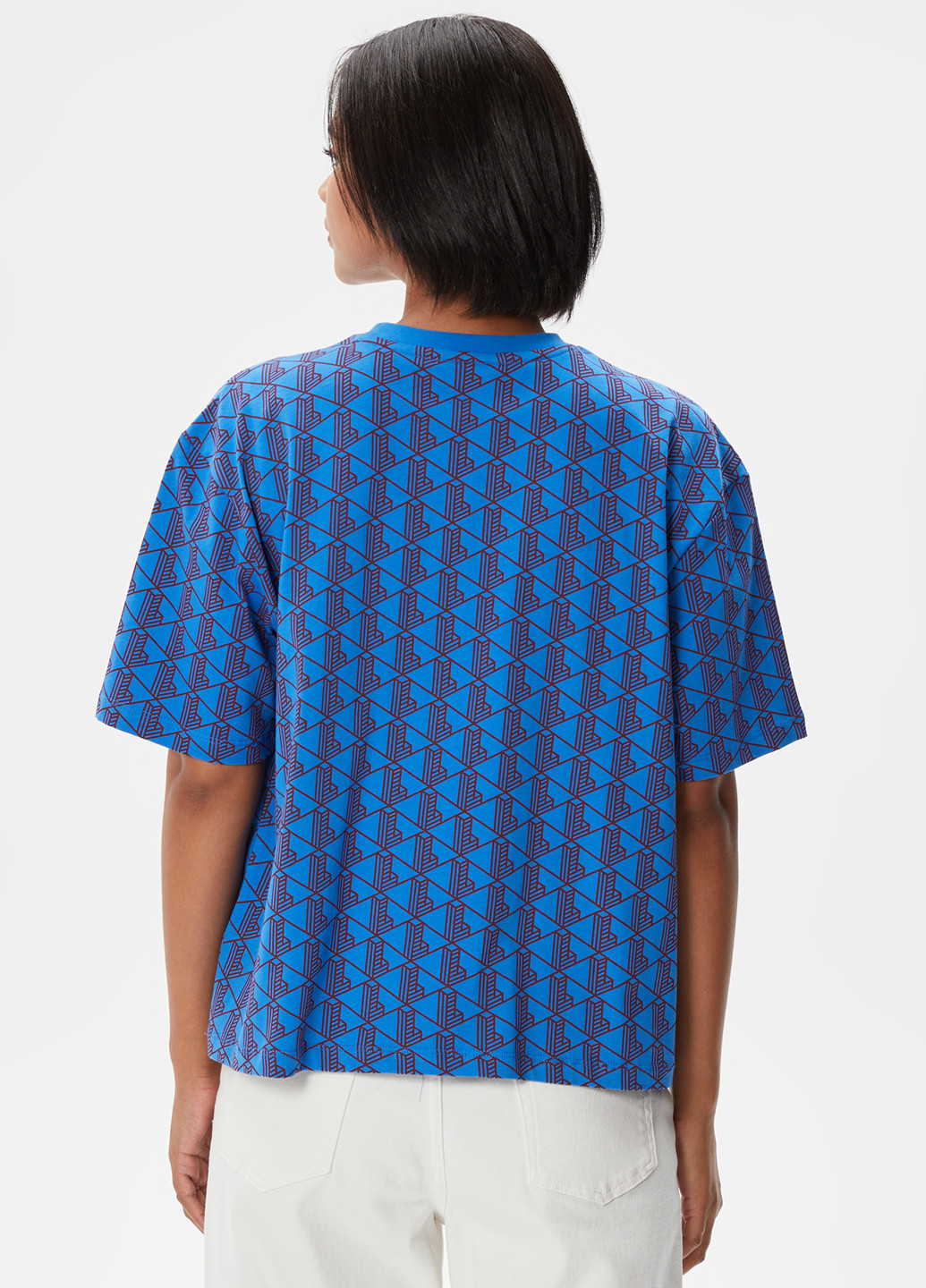 Синяя летняя футболка Lacoste