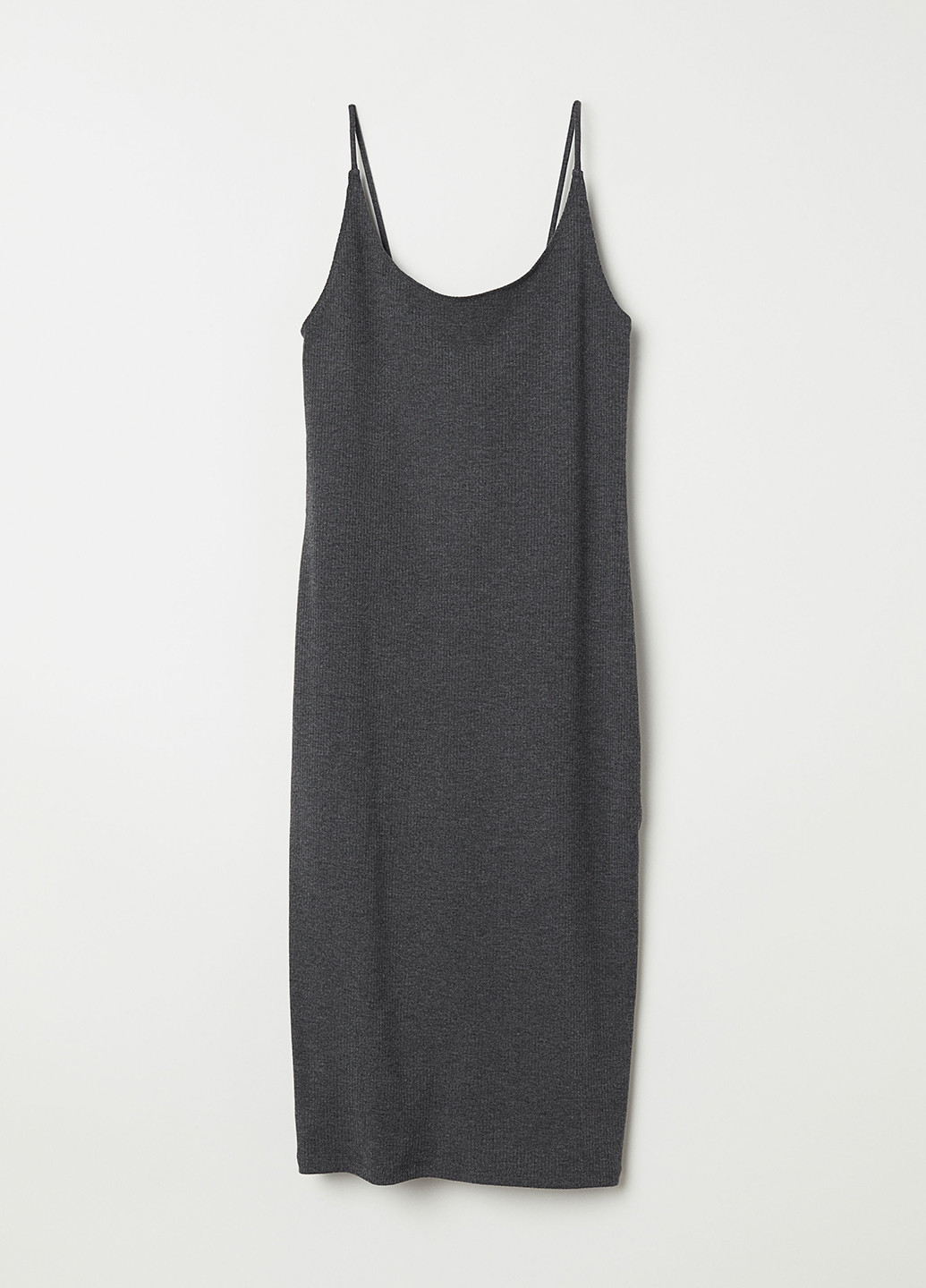 Темно-серое кэжуал платье платье-майка H&M меланжевое