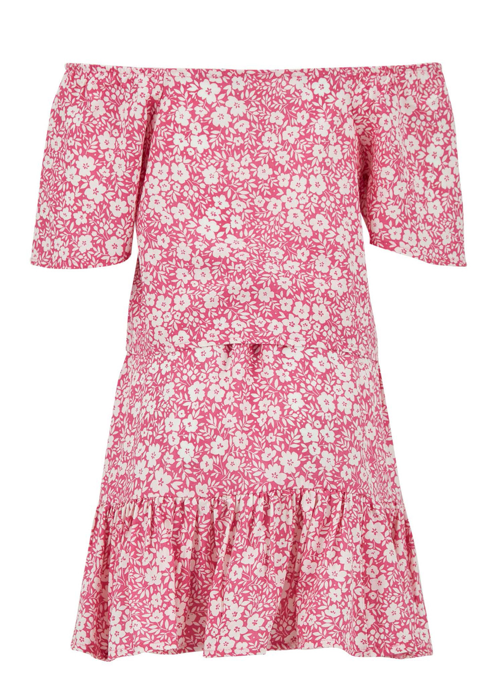 Рожевий літній костюм(блуза, спідниця) DeFacto