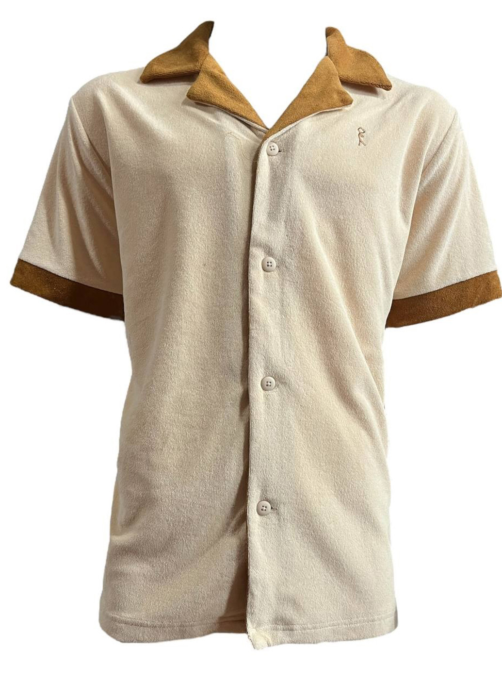 Кремовая кэжуал рубашка однотонная Barstool Sports