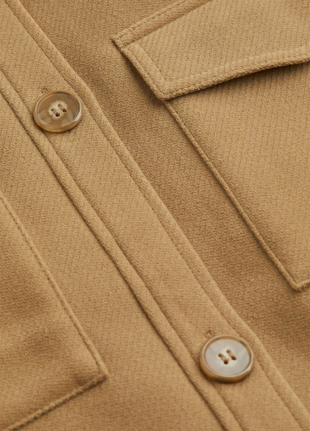 Темно-бежевое демисезонное Пальто однобортное H&M