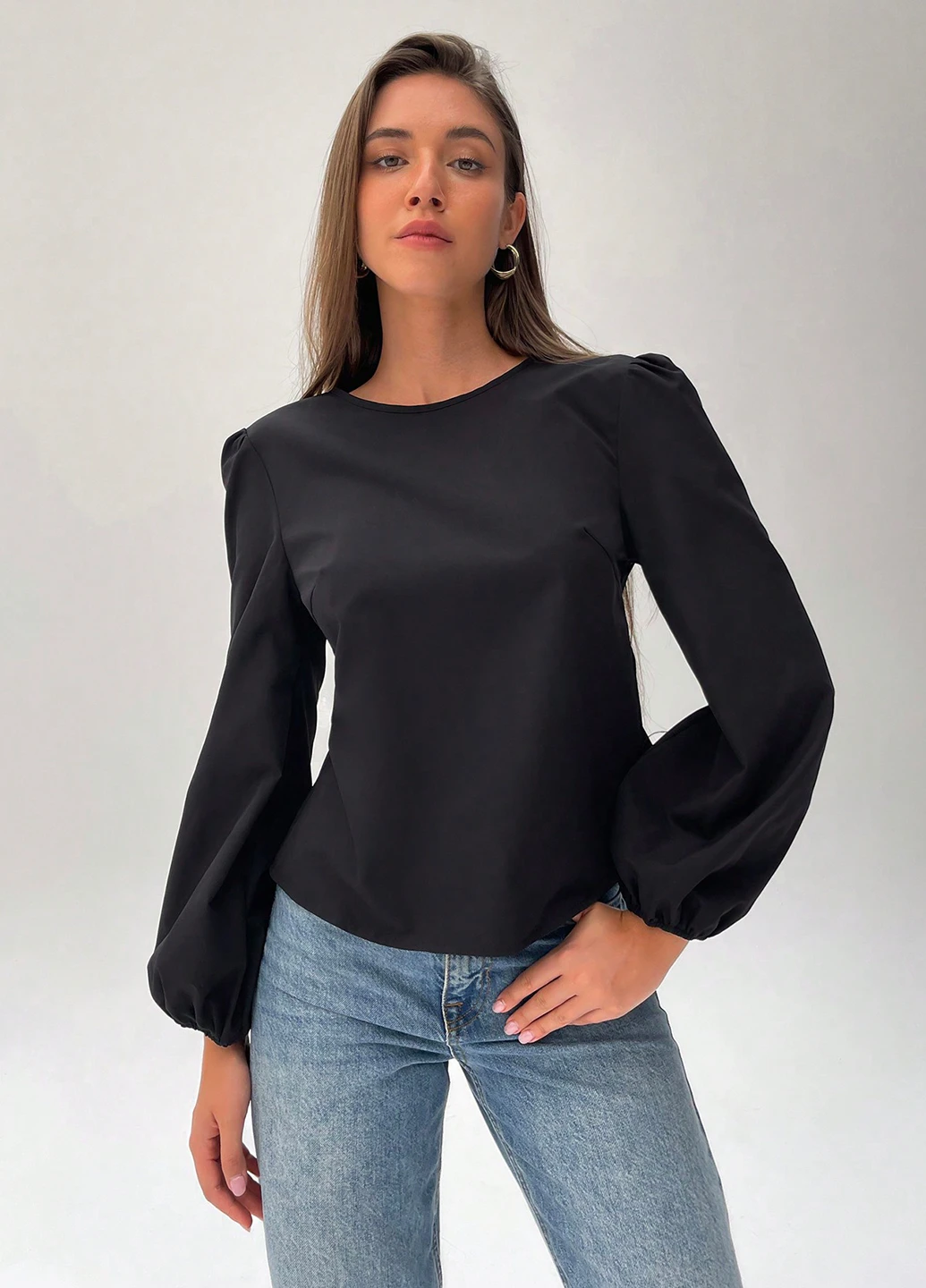 Чорна блуза SHEIN