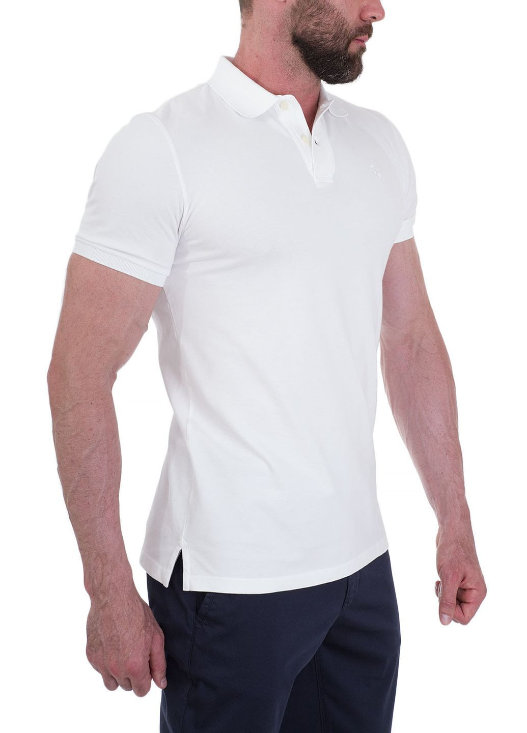 Белая футболка-поло чоловіче для мужчин Bogner однотонная