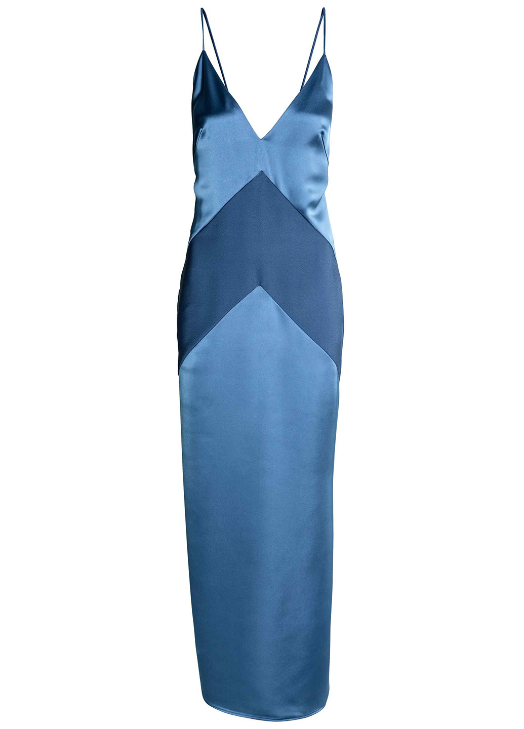 Голубое вечернее платье с открытой спиной H&M