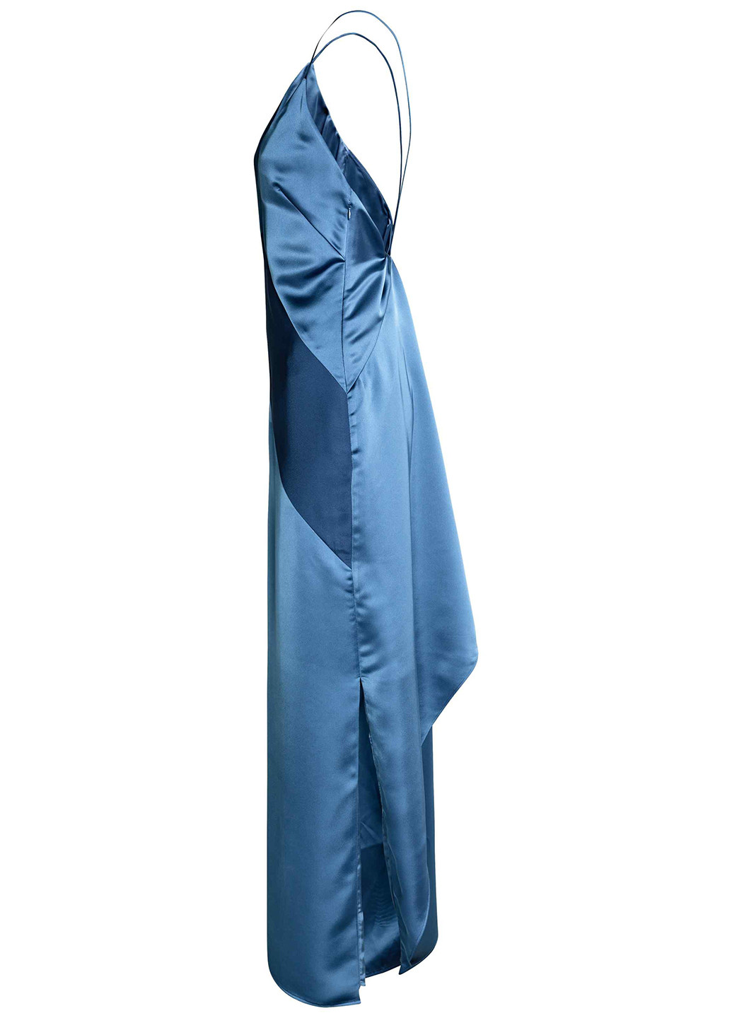 Голубое вечернее платье с открытой спиной H&M