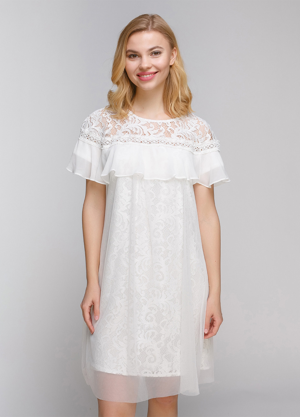 Белое вечернее платье Babylon однотонное