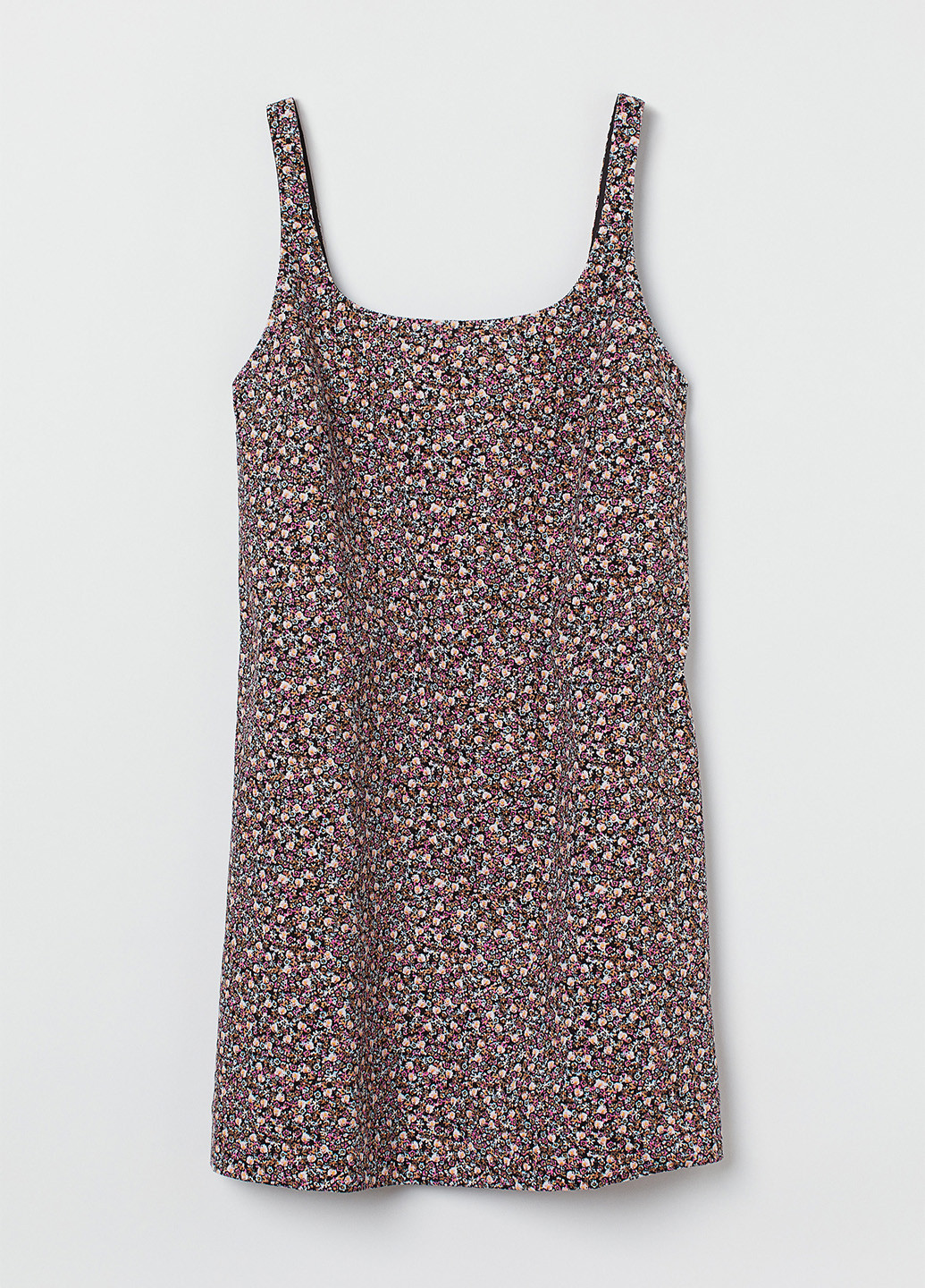 Чорна кежуал плаття, сукня а-силует H&M з квітковим принтом