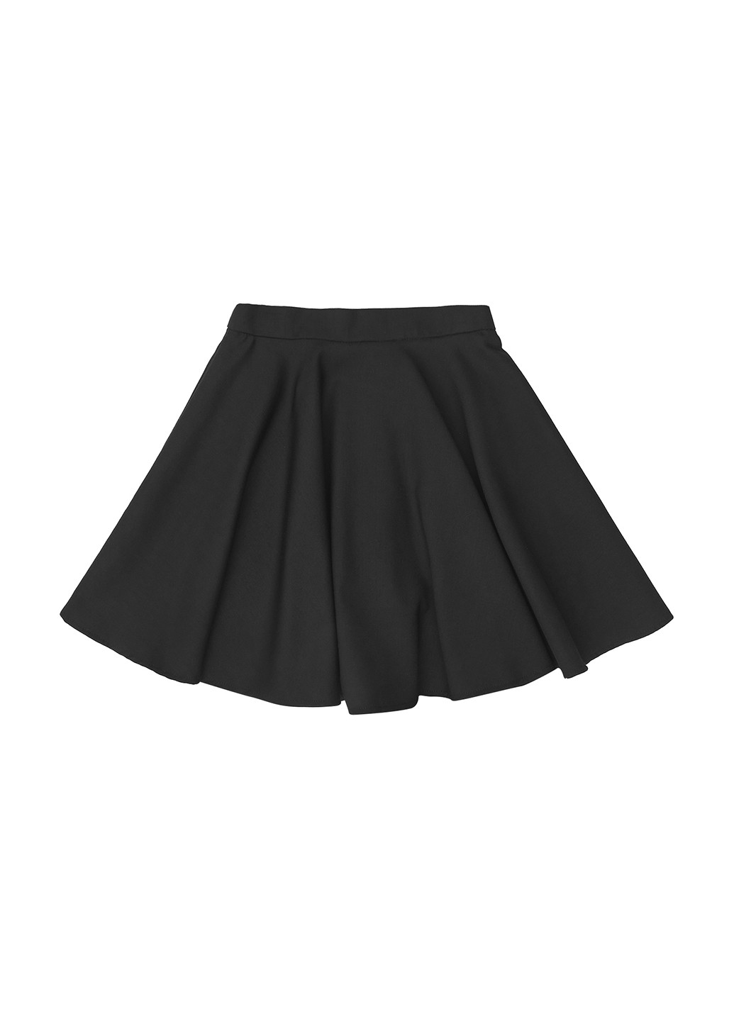 Черная офисная однотонная юбка Kids Couture клешированная-солнце