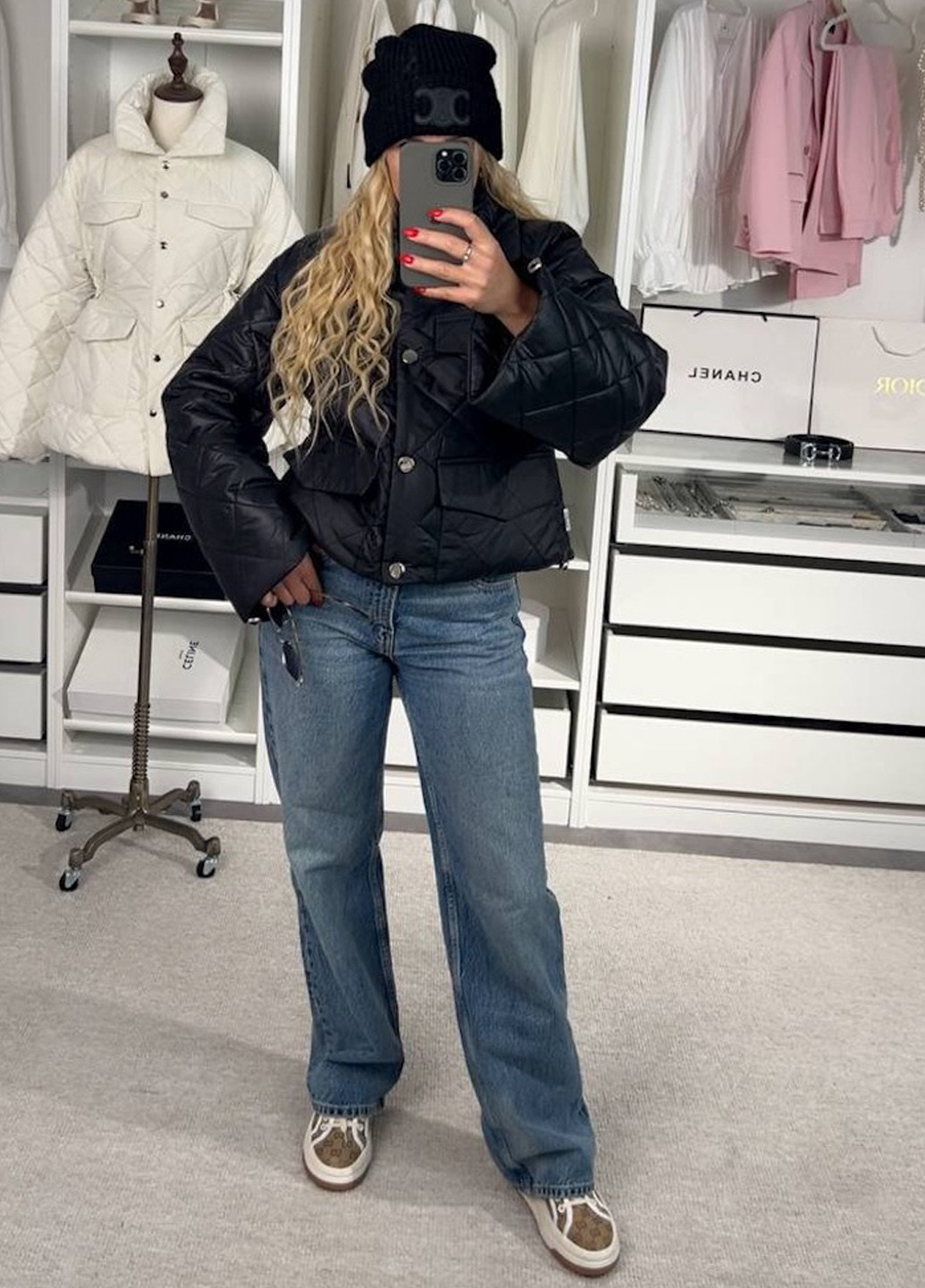 Черная демисезонная куртка No Brand