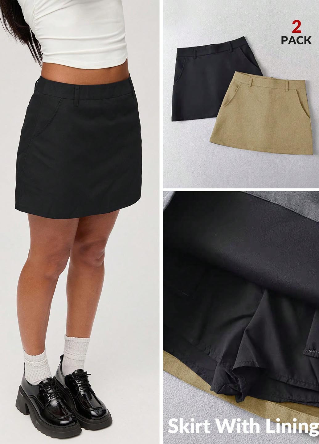 Юбка-шорты (2 шт.) SHEIN (345558204)