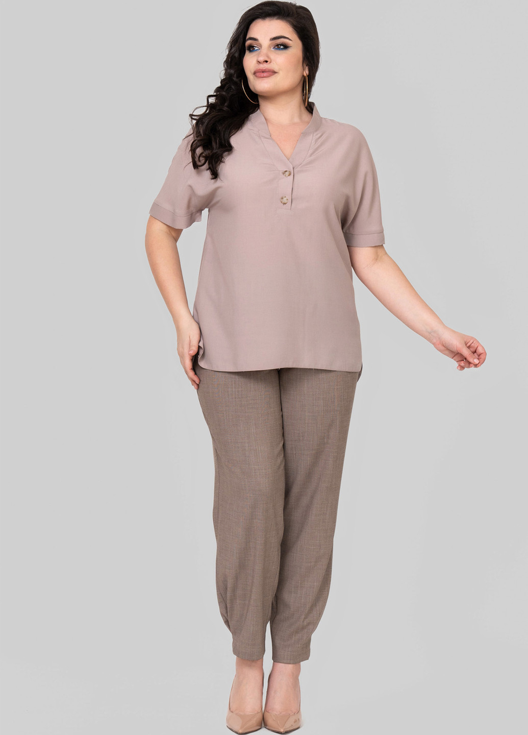 Светло-коричневая блуза A'll Posa