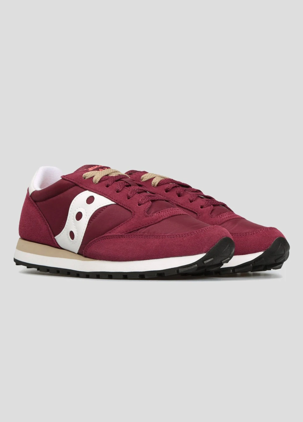 Красные всесезонные бордовые замшевые кроссовки jazz original Saucony