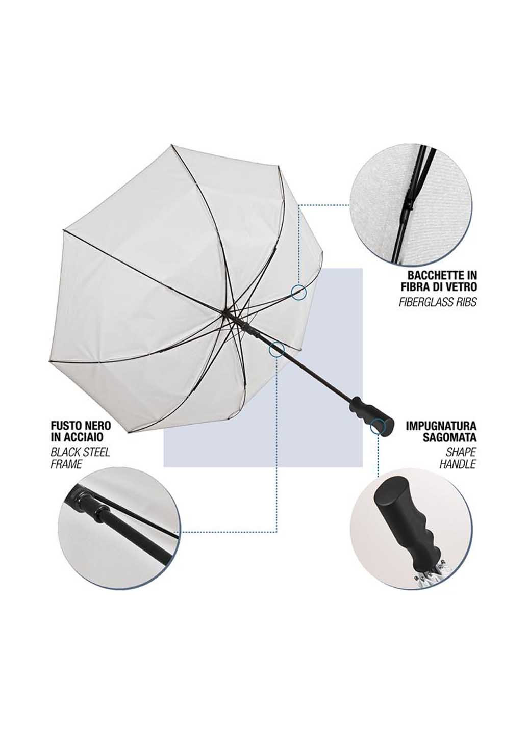 Белый зонт Perletti большой система антиветер (363640827)