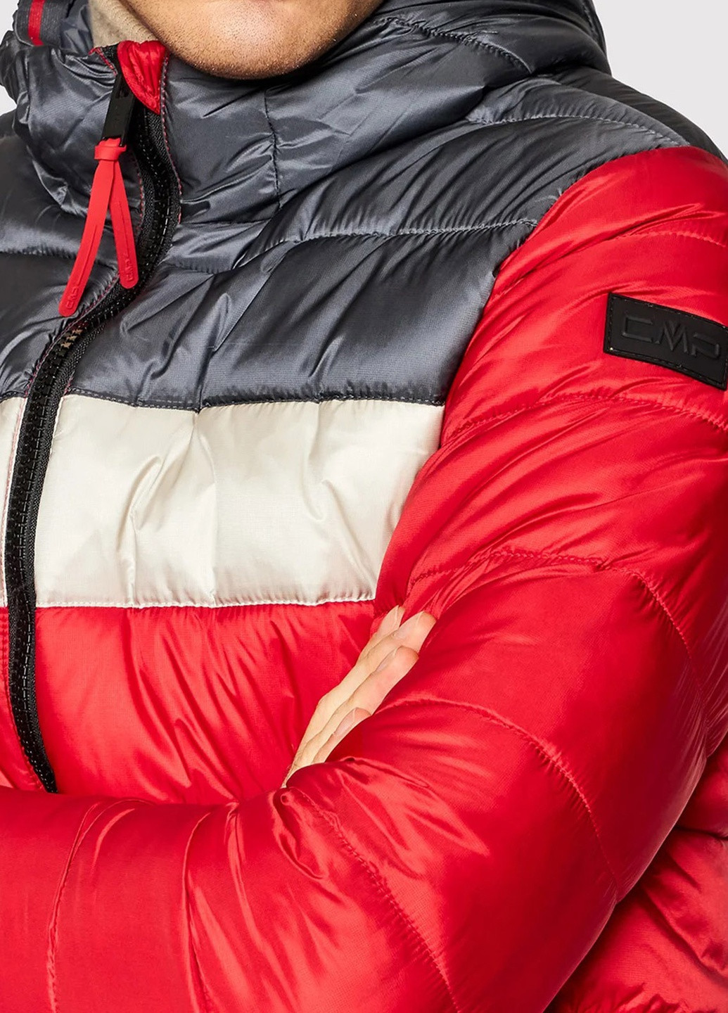 Красная зимняя красная куртка man jacket fix hood CMP