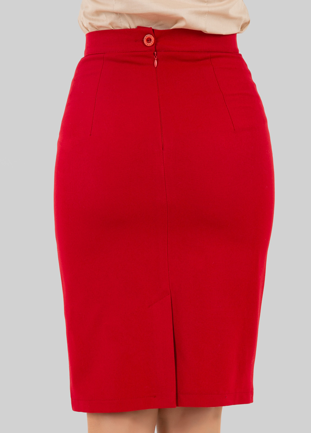 Красная кэжуал однотонная юбка Azuri
