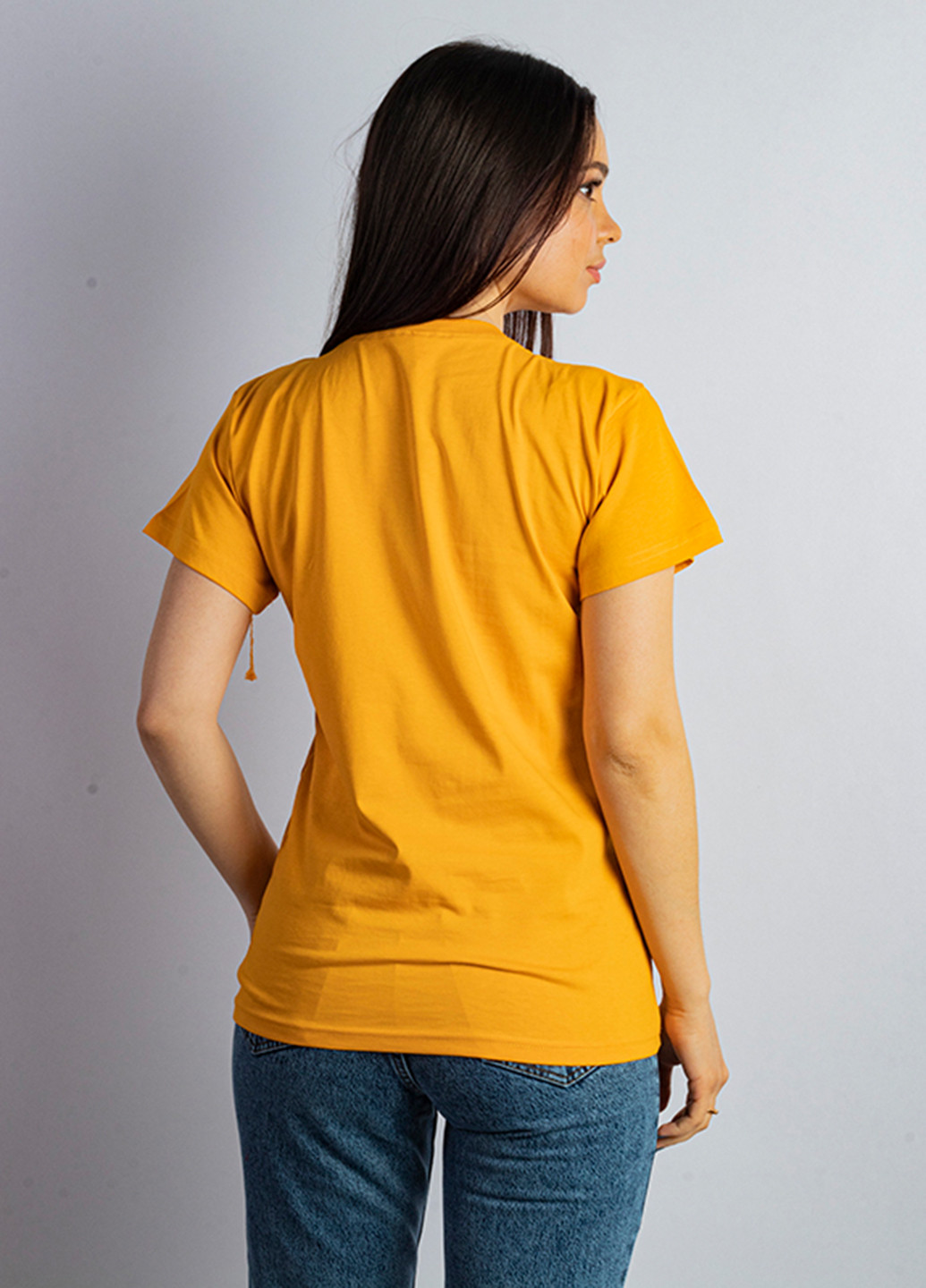 Светло-оранжевая летняя футболка Time of Style