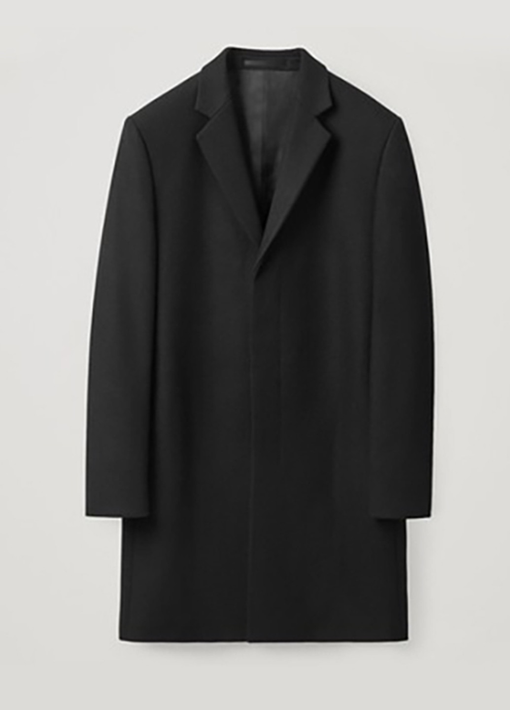 Черное демисезонное Пальто однобортное Cos