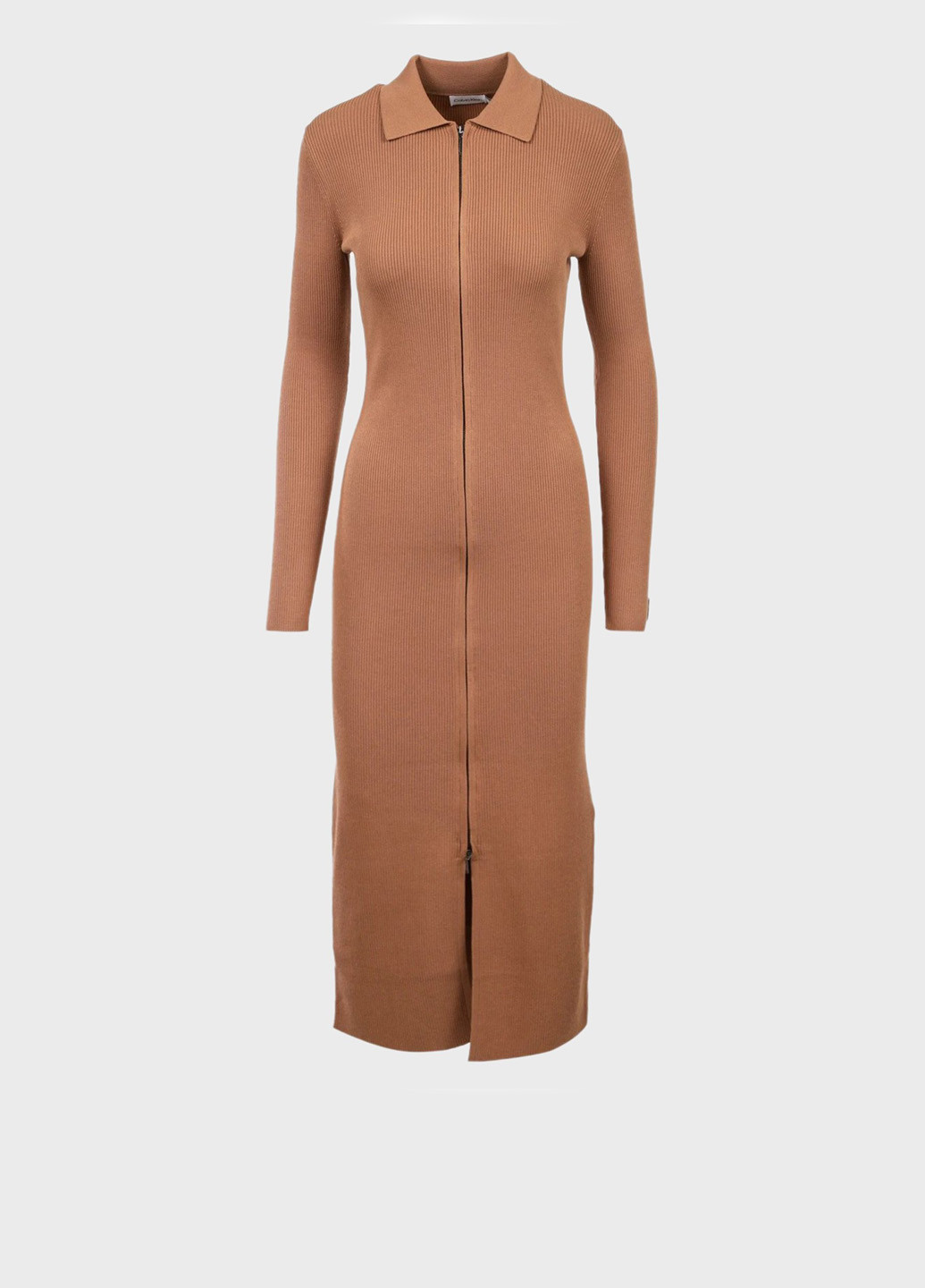 Коричнева кежуал сукня Calvin Klein однотонна