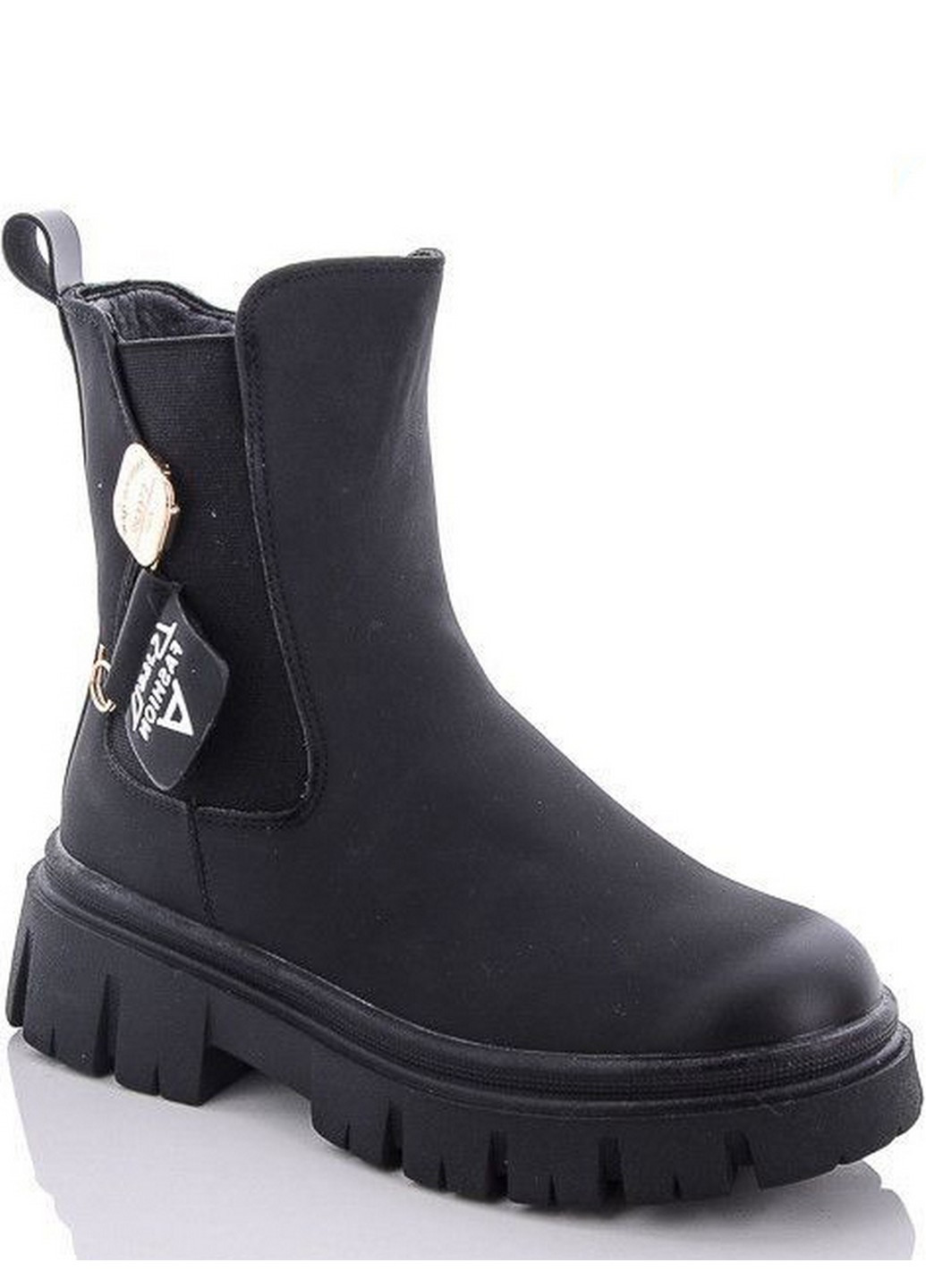 Черные кэжуал осенние зимние ботинки на овчине n40235-30 Jong Golf