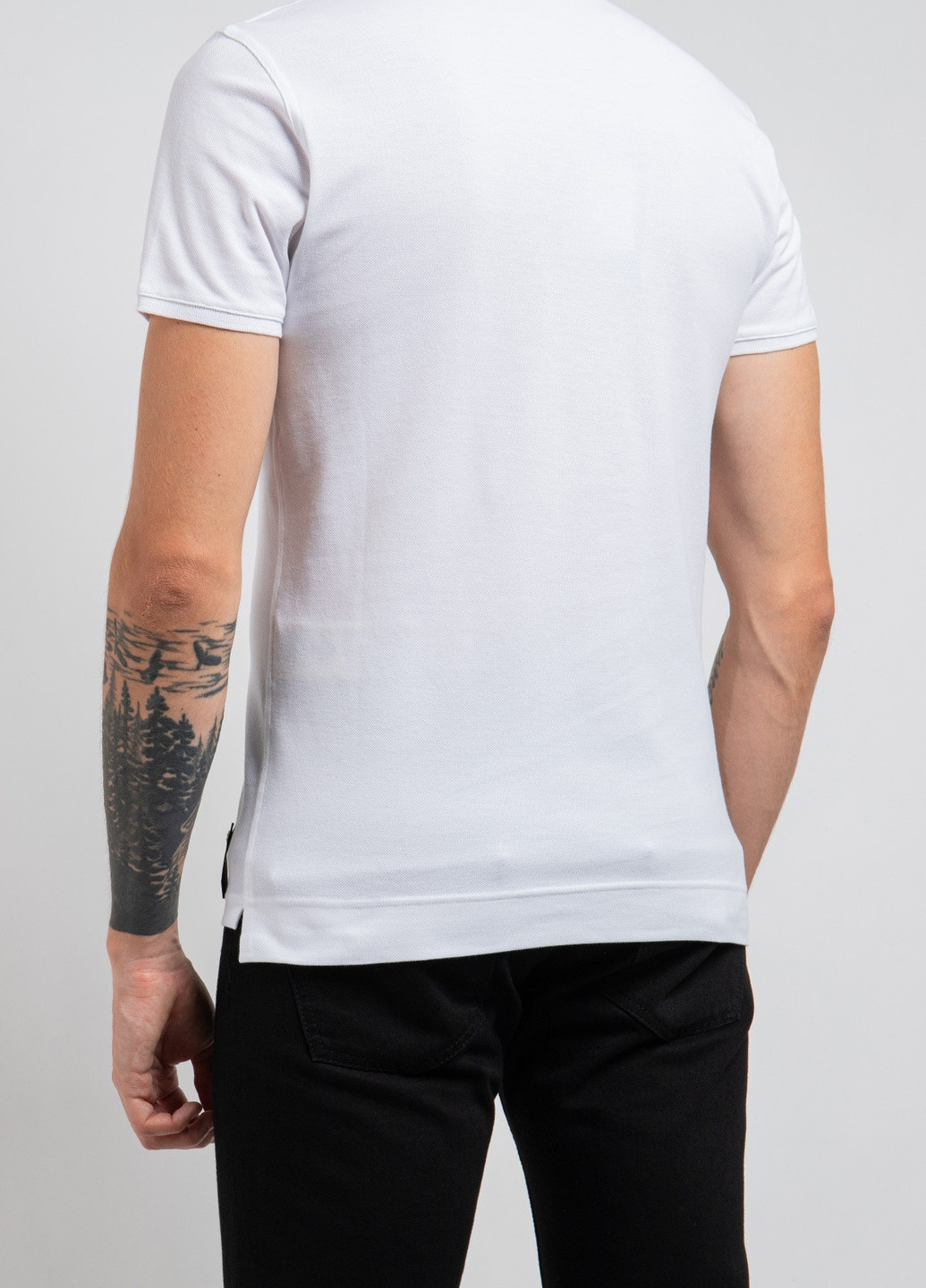Біла біла футболка-поло з логотипом Fendi