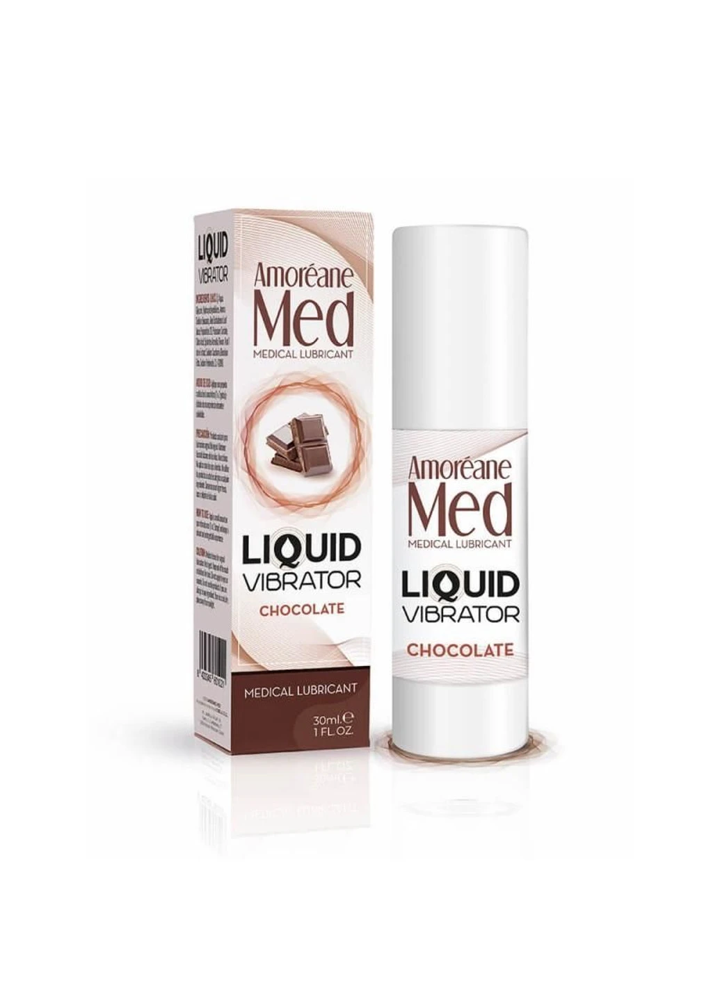 Лубрикант с эффектом вибрации Med Liquid Vibrator Chocolate (30 мл) Amoreane (251849854)