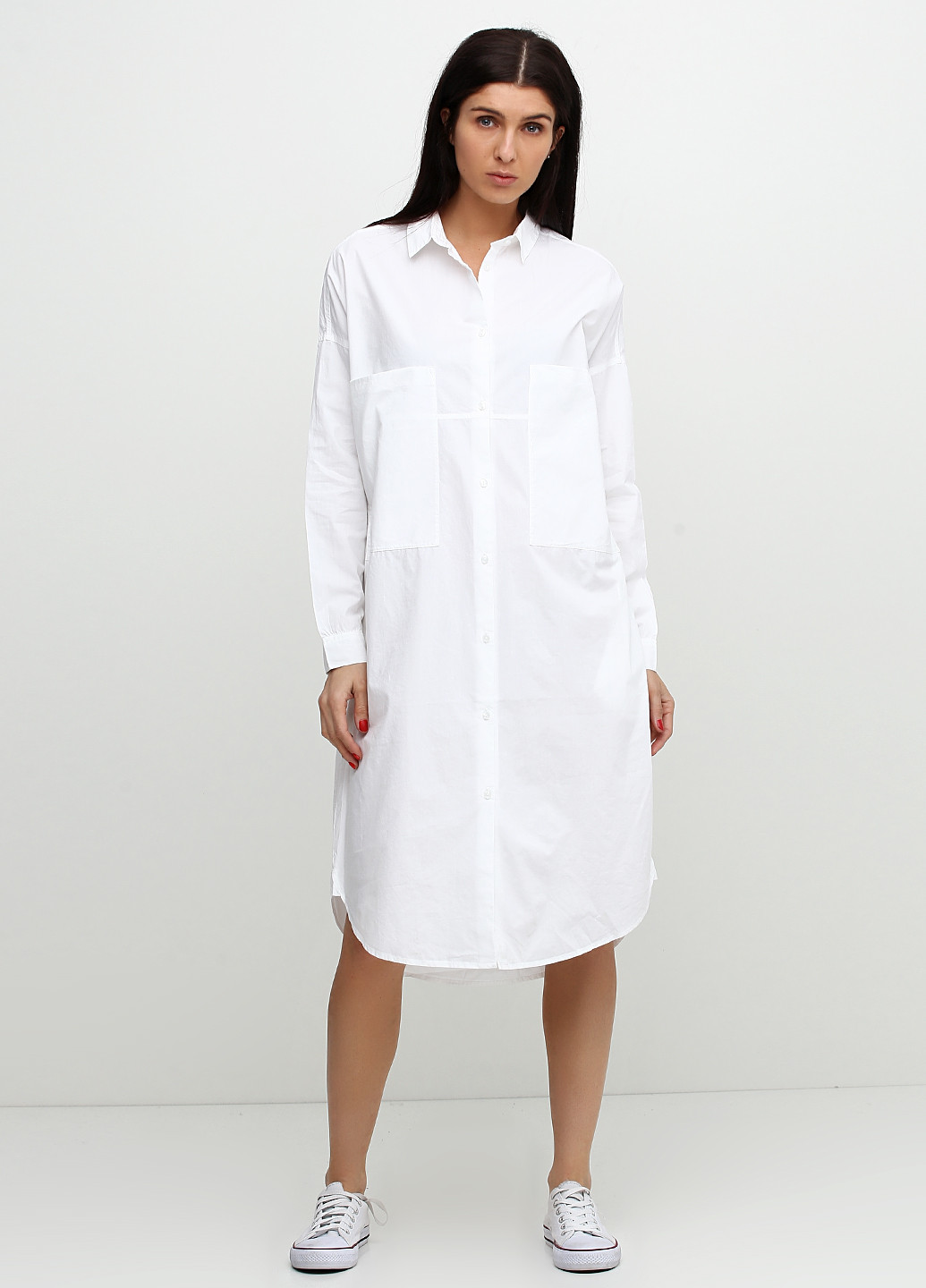 Белое кэжуал платье Monki однотонное