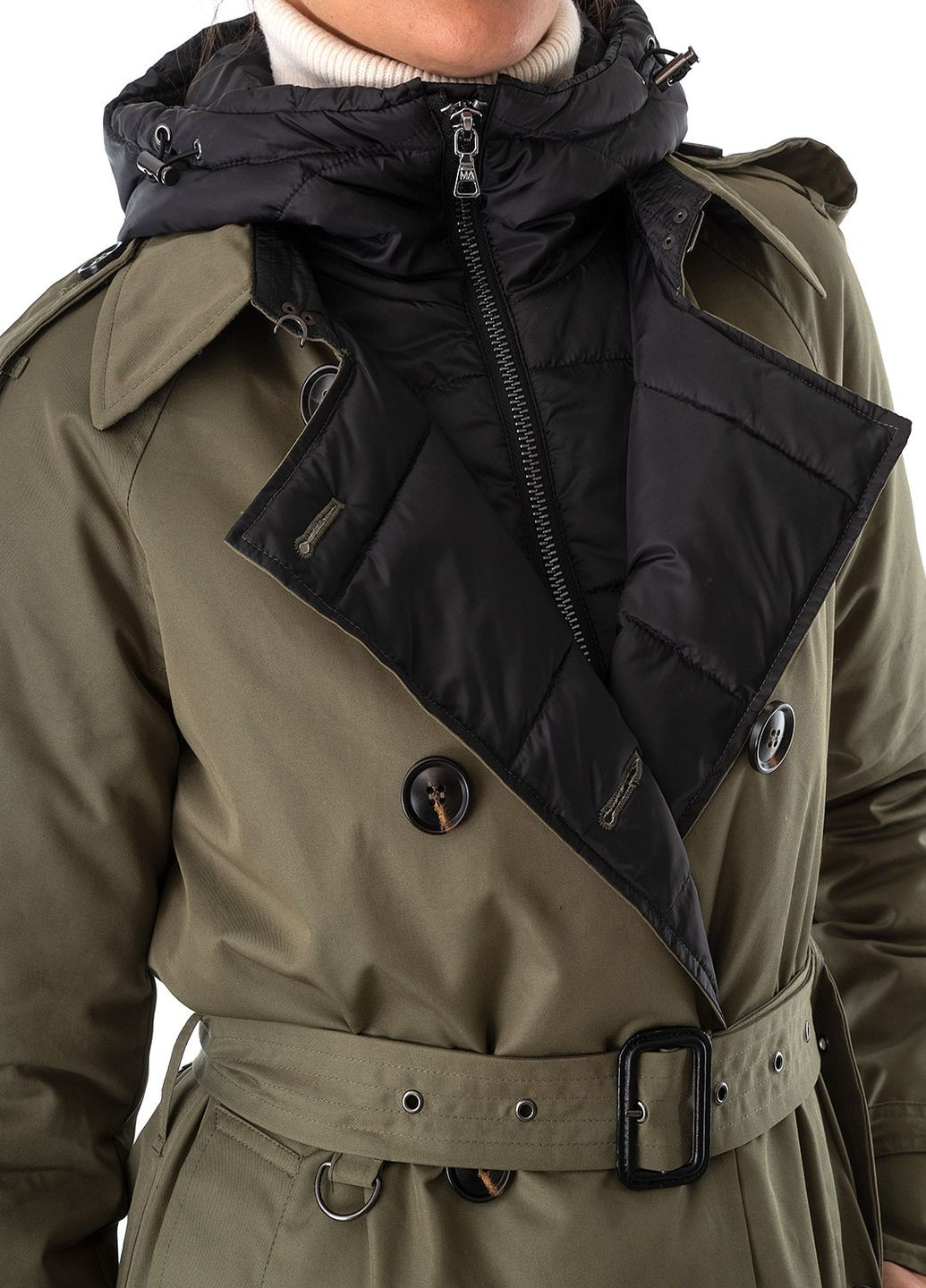 Оливковая (хаки) зимняя куртка Marc Aurel