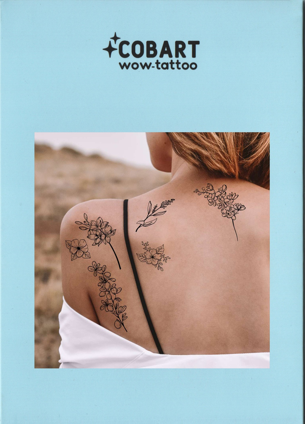 Набір Тимчасових Тату Wow Tattoo Spring Garden 6 шт. Cobart (248072719)