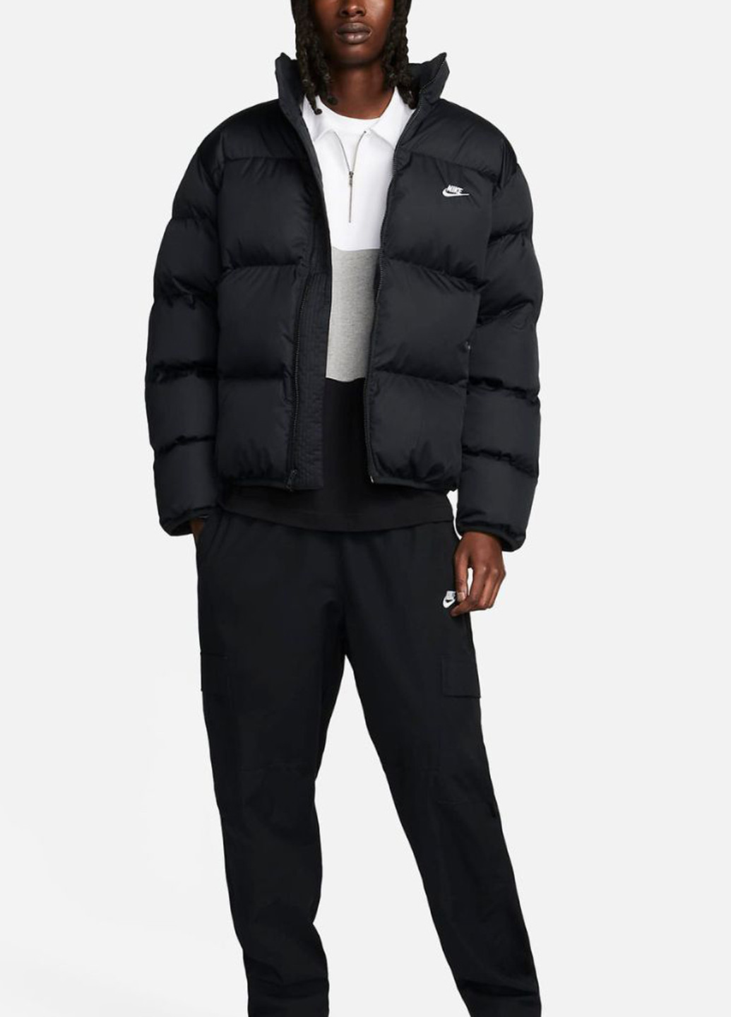 Черная зимняя куртка fb7368-010_2024 Nike M NK TF CLUB PUFFER JKT
