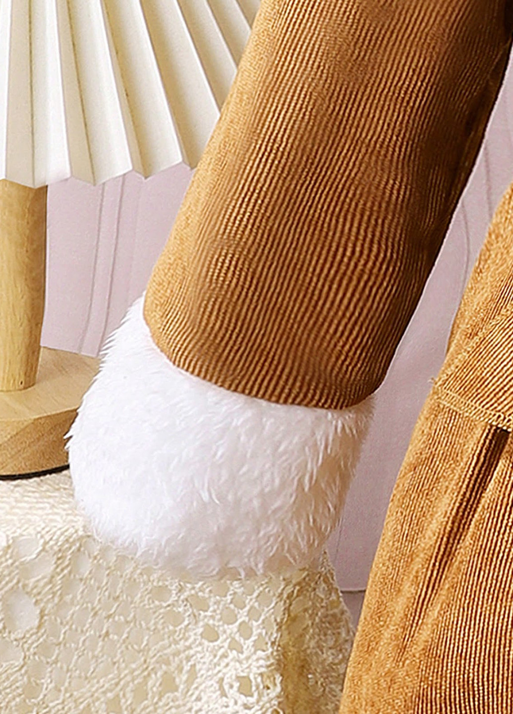 Охряное зимнее Пальто однобортное SHEIN