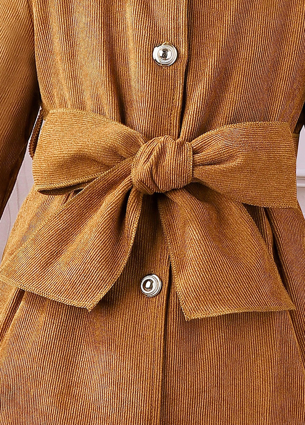 Охряное зимнее Пальто однобортное SHEIN