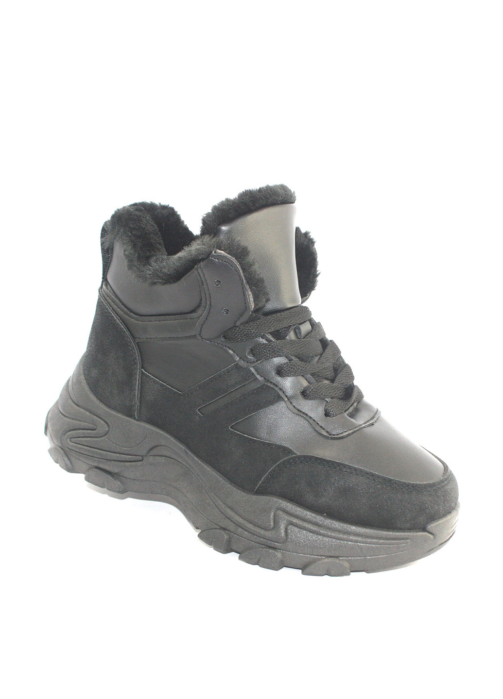 Зимние ботинки No Brand с мехом, со шнуровкой из искусственного меха