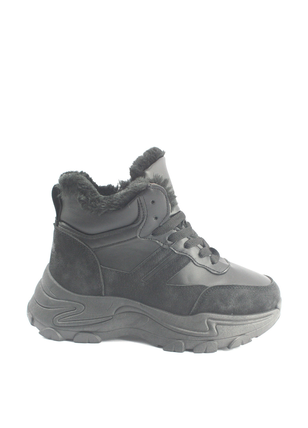 Зимние ботинки No Brand с мехом, со шнуровкой из искусственного меха